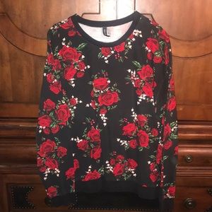 H&M Rose Sweatshirt